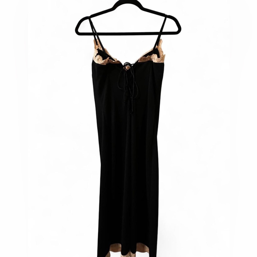 Vintage 1980s Frederick’s of Hollywood Black Slip Dress - Picture 4 of 7